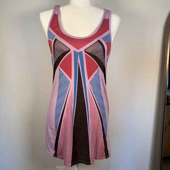 Topshop Purple Geometric Racerback Tank – Size 4 - Picture 3 of 6